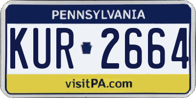 PA license plate KUR2664