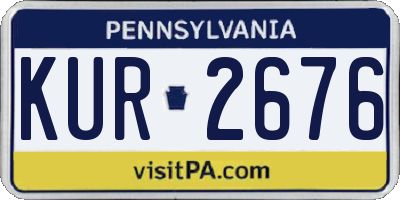 PA license plate KUR2676