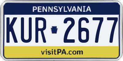 PA license plate KUR2677