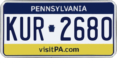 PA license plate KUR2680