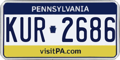 PA license plate KUR2686