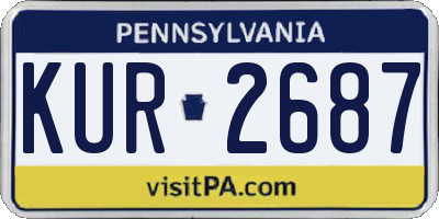 PA license plate KUR2687
