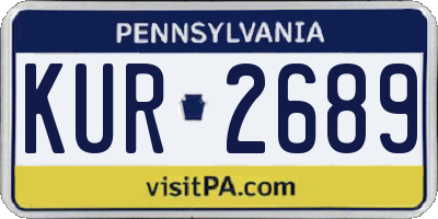 PA license plate KUR2689