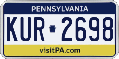 PA license plate KUR2698