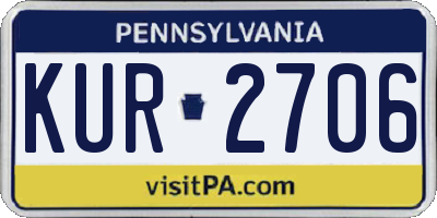 PA license plate KUR2706