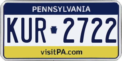 PA license plate KUR2722