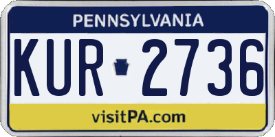 PA license plate KUR2736