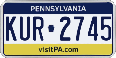 PA license plate KUR2745