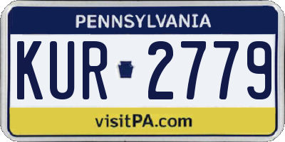 PA license plate KUR2779