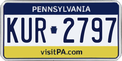 PA license plate KUR2797