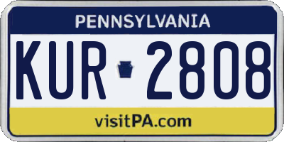 PA license plate KUR2808