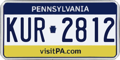 PA license plate KUR2812