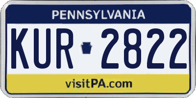 PA license plate KUR2822