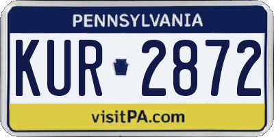 PA license plate KUR2872