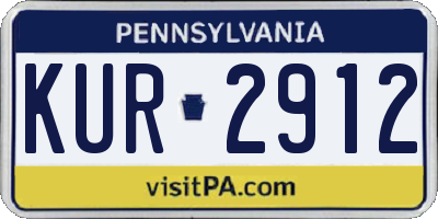 PA license plate KUR2912