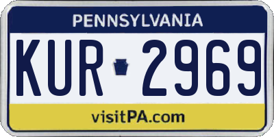 PA license plate KUR2969