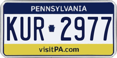 PA license plate KUR2977