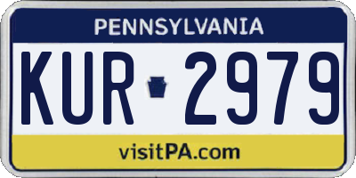 PA license plate KUR2979