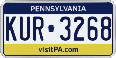 PA license plate KUR3268