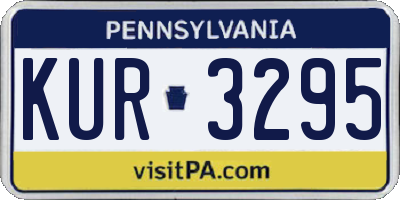 PA license plate KUR3295