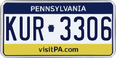 PA license plate KUR3306