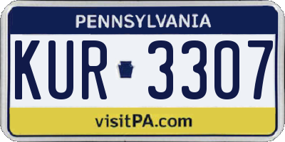 PA license plate KUR3307