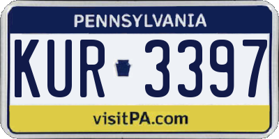 PA license plate KUR3397