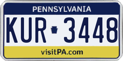 PA license plate KUR3448