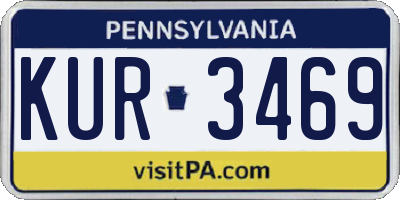 PA license plate KUR3469