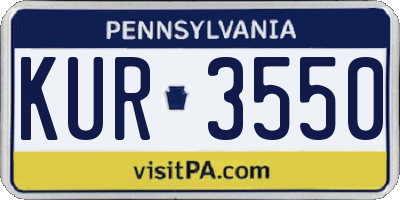 PA license plate KUR3550