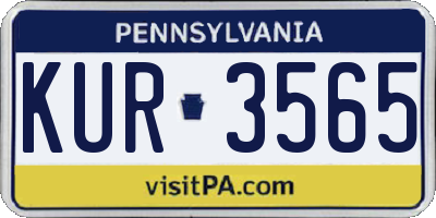 PA license plate KUR3565
