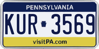 PA license plate KUR3569