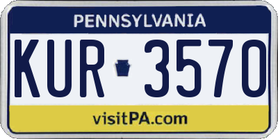 PA license plate KUR3570