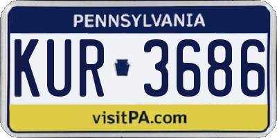 PA license plate KUR3686