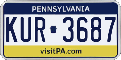 PA license plate KUR3687