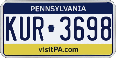 PA license plate KUR3698
