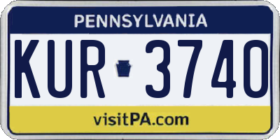 PA license plate KUR3740
