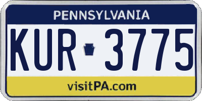 PA license plate KUR3775