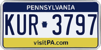 PA license plate KUR3797