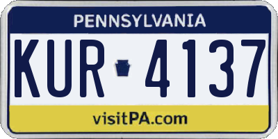 PA license plate KUR4137