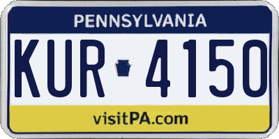 PA license plate KUR4150