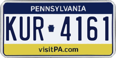 PA license plate KUR4161