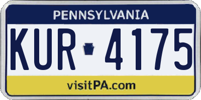 PA license plate KUR4175