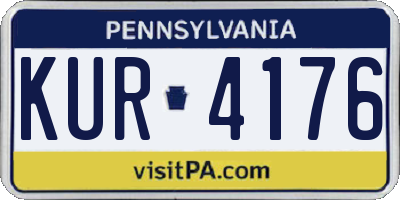 PA license plate KUR4176