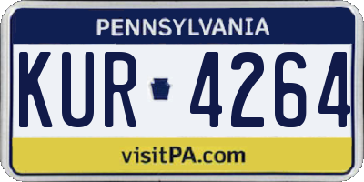 PA license plate KUR4264