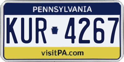 PA license plate KUR4267