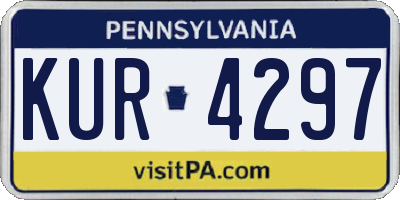 PA license plate KUR4297