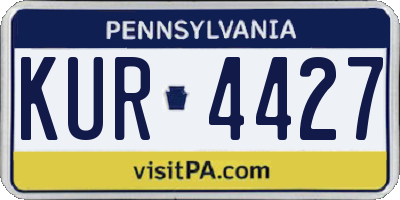 PA license plate KUR4427