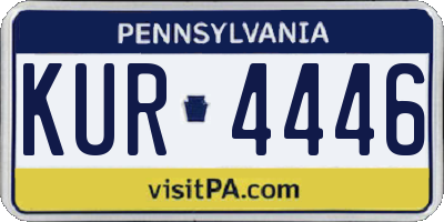 PA license plate KUR4446