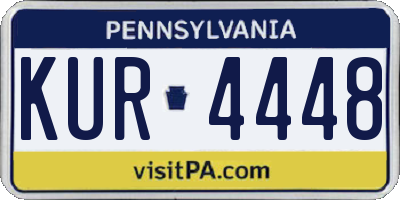 PA license plate KUR4448